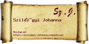 Szilágyi Johanna névjegykártya